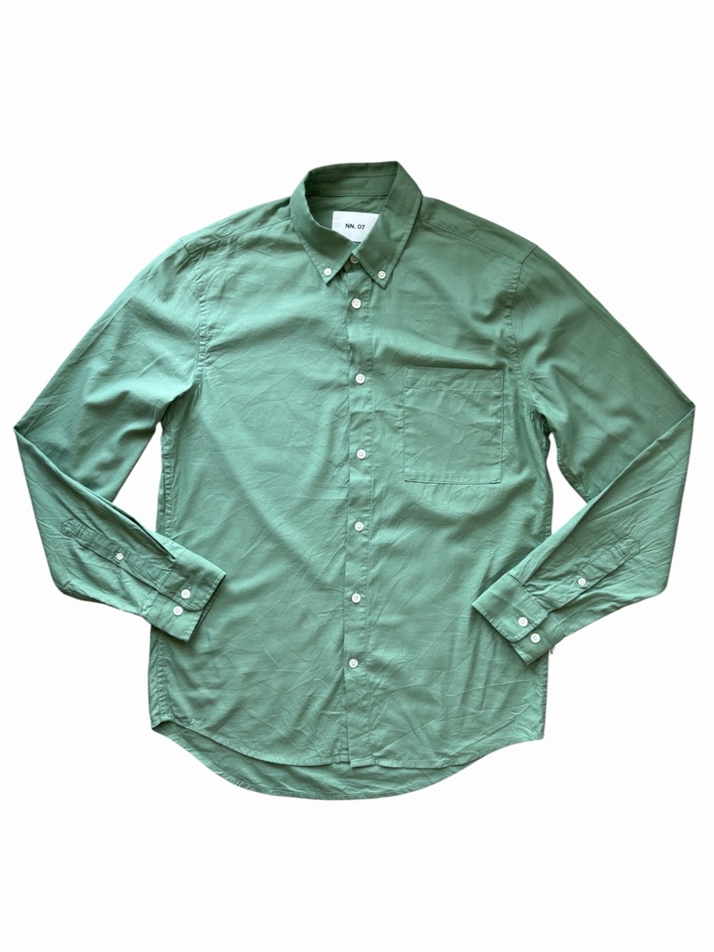 NN.07 Oxford Shirt Cotton Modal ‘Arne’ in Hedge Green | Men’s Small